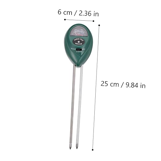 VANZACK 3-in-1 Soil Tester for Garden Lawn Farm Dual Probe Moisture pH Light Meter Essential Gardening Tool for Use
