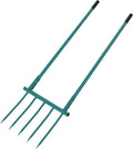 Broadfork Garden Tool Heavy Duty 5 Tines 20 in Wide Broad Fork for Gardening, 55 inch Ergonomic U-Shaped Design Hand Tiller for Cultivating, Aerate Clay Soil for Farm