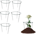 5 Pack 10" Wide x 16" High Peony Cage Rings Garden Plant Support Brace Round Metal Plant Stakes Rings, Strong Large Garden Supports for Flowers, Peonies, Rose, Lily