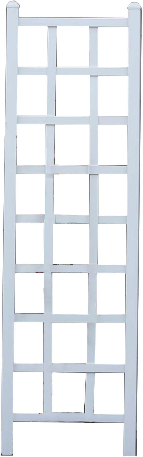 Dura-Trel Elmwood 22 by 75 Inch Indoor Outdoor Garden Trellis Plant Support for Vines and Climbing Plants, Flowers, and Vegetables, with Ground Anchors White