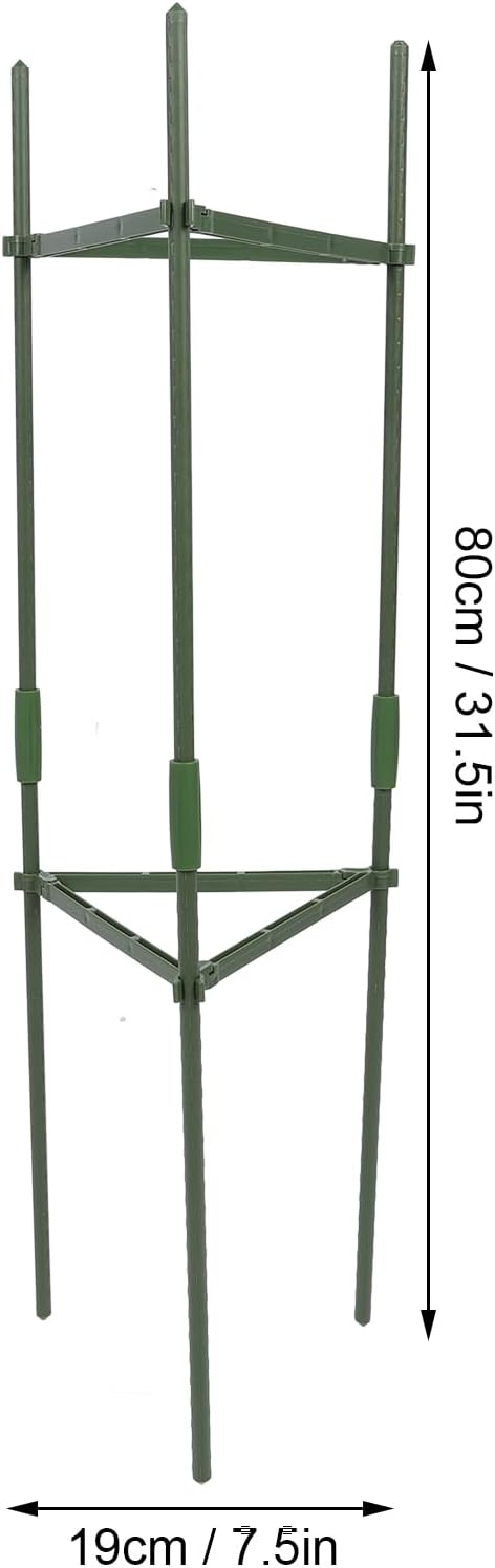 Tomato Cage Heavy Duty Sturdy Support Cages for Garden and Pots Indoor and Outdoor 3Pcs Tomato Cage for Home Gardens, Farms PP, PE, Steel (80cm)