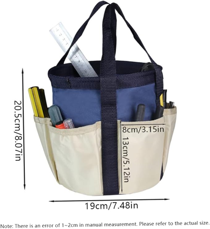 Garden Tools Storage Bag,Gardening Tote Bag and Home Organizer,Multi-Purpose Tool Storage Bag,Heavy Duty Gardening Tool Organizer Tote Bag with 6 Pockets for Women Men Dark Navy Blue