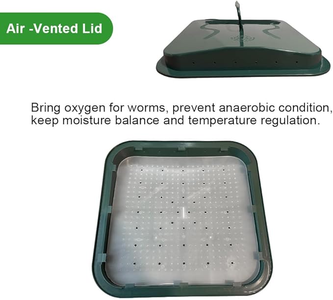 The Original VermiHut® Plus 5-Tray Worm Composter – Black | Indoor & Outdoor Vermicomposting Bin | Sustainable Design for Food Waste Recycling