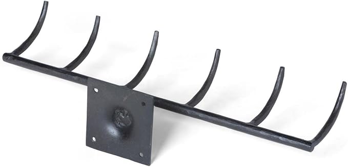 Park Hill Collection Forged Iron Garden Tools Hanger, 14-25-inch Length, Iron, Black, for Gardening, Storage, Organizer, Garden Accessories