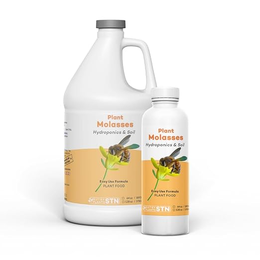 Liquid Molasses, Horticultural Plant Food, Hydroponics and Soil Amendment, Improves Microbial Activity and Nutrient Uptake for Healthier Growth, by Nutry Plants STN (16 oz (1 Pint))