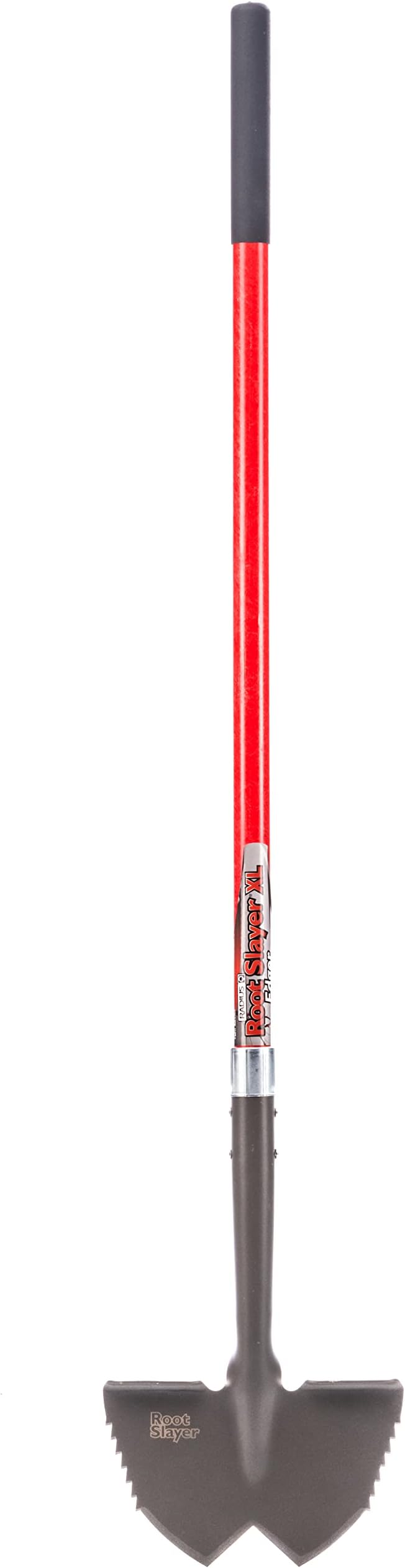 Root Slayer 22711 XL Serrated Garden Edger for Landscaping, Soil Cutting, and Clean Lawn Borders, Steel Tool, Red