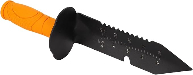 WALFRONT Heavy Duty Serrated Digger, Alloy Steel Gardening Tool with Ergonomic Handle, for Excavation and Planting Projects