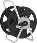 Water Hose Reel Cart, Holds 60-80 Ft of 5/8 Inch Hose, Black Wall Mounted Garden Hose Cart, Portable Hose Reel for Convenient Storage and Watering