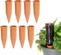 vensovo 8pcs Terracotta Watering Spikes - Automatic Self Watering Stakes, Plant Watering Devices for Wine Bottles Recycled Bottles, Clay Plant Garden Waterers for Vacations