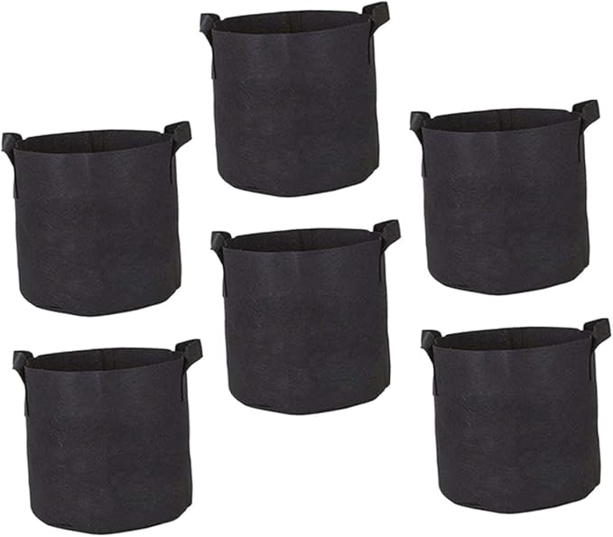Luxshiny 6pcs Nonwoven Felt Plant Growing Bags with Handles, 35x30cm Thickened Garden Nursery Grow Bags for Vegetables Flowers Indoor Outdoor Planting