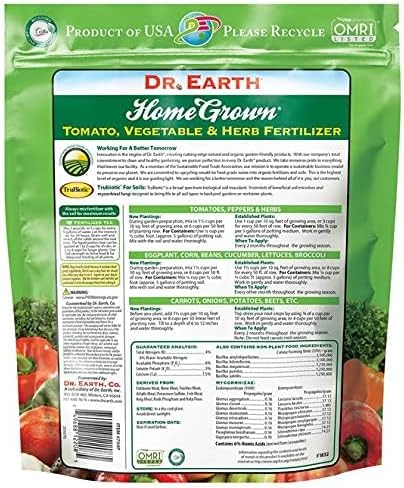 Dr. Earth Organic Fertilizer, Tomato Vegetable & Herb | Poly Bag | Pack of 2