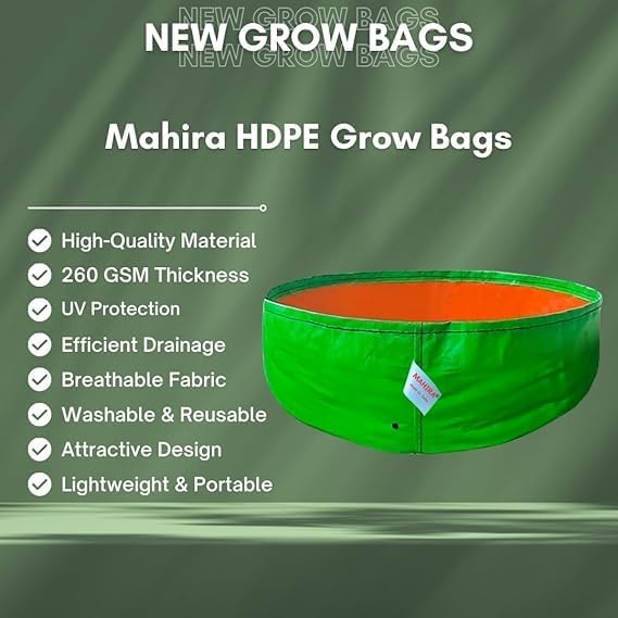 2 Pack 20 Gallon Grow Bags – 24x9 Inch Reusable Fabric Planters for Vegetables, Mushrooms, Potatoes – Durable, Breathable Woven Pots for Gardening
