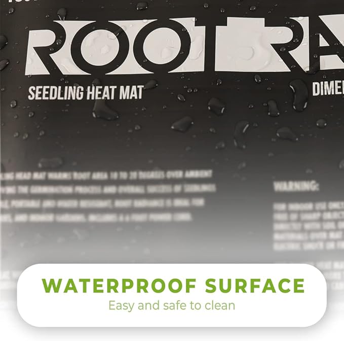 DL Wholesale Root Radiance Seedling Heat Mat Pad 48” x 20.75” for Plant Seed Starting, Indoor Germination Supplies Black, Large