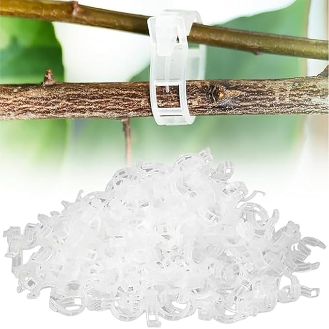 Garden Plant Clips, 2026 Secured Plastic Plant Clip Garden Clips for Climbing Plants Portable Tomato Clips for Climbing Plants, Plant Support Clip Tomato Grape Vine Plant Clips(White 200Pcs)