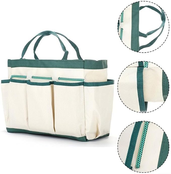 600D Oxford Cloth Garden Tool Storage Bag, Foldable and Portable for Efficient Organization and Transport of Gardening Tools 31 5 * 25 * 16cm