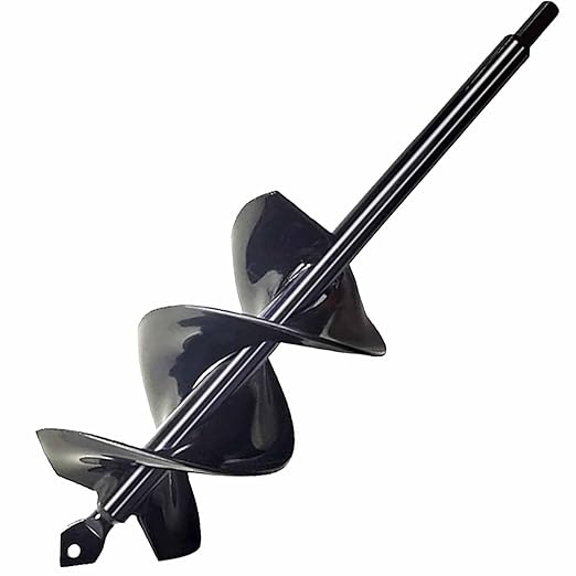 TCBWFY Garden Auger Spiral Drill Bit for Planting 3x12inch,Solid Core Shaft Auger for Bulb Planting Bedding Plants,Hole Digger for 3/8"Hex Drive Drill