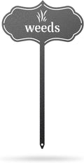 RealSteel - Seed & Plant Markers - Indoor/Outdoor Herb Garden Stakes - Elegant Fruit/Vegetable Seed Labels - Durable Plant Tags for Pots - Classy Design for Farmhouse/Greenhouse (Weeds)
