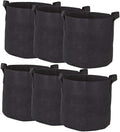 Happyyami 6pcs Nonwoven Plant Growing Bags Handles Thickened Vegetable Nursery Pots Breathable Gardening Bags for Healthy Root Development for