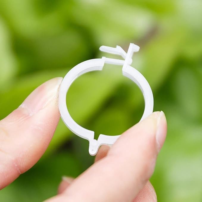 100Pcs White Plastic Trellis Clips Plant Support Clips,Tomato Clip,Cages Plants Vine Vegetable Fastening Clip Grafting Tools Make Plant Grow Upright and Healthier,Plants Support Structures