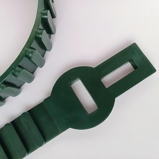 Heavy Duty Tree Stake Supports Adjustable Tree Straightening Ties 5pcs Tree Limb Bands Training System Flexible Rubber Locking Straps - Cable, Plant Ties for Staking (Green 23.6 Inch)