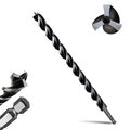 1"×18" Professional Auger Drill Bit for Wood with Quick Change 1/2" Hex Shank- 3-Cutter Design with Dual-Flute for Fast Chip Removal, Fits Hardwood, Softwood, PVC, Drywall & Tree Stumps