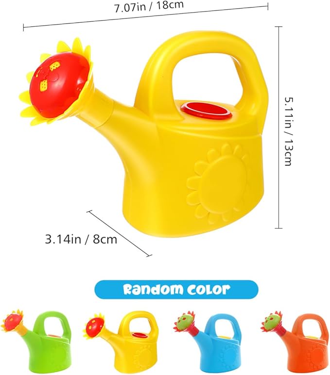 Housoutil Mini Watering Can for Indoor Plants, 2pcs Plastic Chicken Animal Water Pitcher for Gardening Flowers Succulents, Assorted Colors