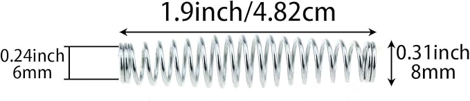MEETOOT 10PCS Lawn Pruner Accessory Metal Pruner Replacement Spring Suitable for Pruning Shear and Lawn and Garden Shear