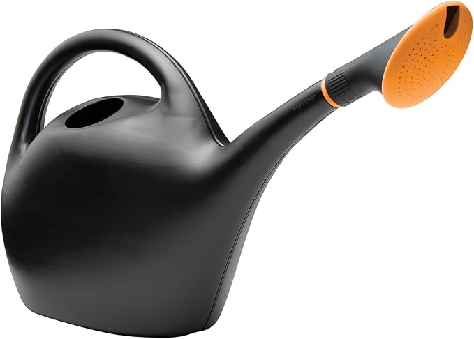 Bloem: Easy Pour Watering Can - Black - 1.6 Gallon (204 Oz), Durable Construction, Dual Handles, Sprinkle & Stream Functionality, Plants & Gardening (Pack of 2)
