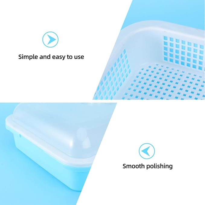 Vegetable Seedling Starter Trays with Lids, Cell Starter and Germination Trays Set for Indoor Gardening, Humidity Dome Covered Blue and Pink Nursery Pots for Plant Growth