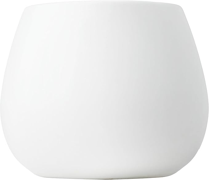 Kate Sleek Matte White Plant Pot Indoor, 5 Inch Pot for Plants, Lightweight, Minimal Style, Tabletop Decorative Garden Pot at Living Room, Work Desk, Ceramic Cachepot for Indoor Plants, Faux Flower