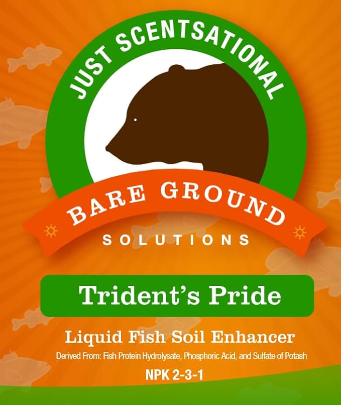 Just Scentsational Bare Ground Solutions TP-128G Trident's Pride Organic Liquid Fish Hydroponic Soil Fertilizer, 128 oz (2 Pack)