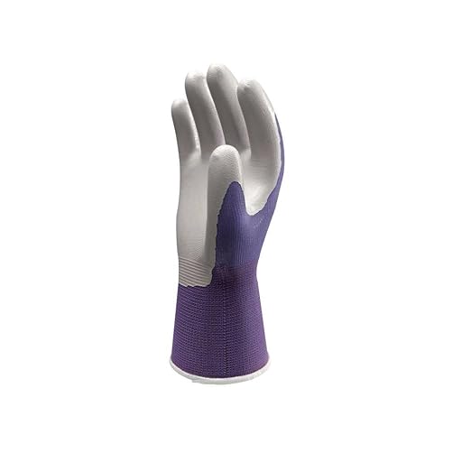 SHOWA Atlas 370 Professional Nitrile Work Gloves, Breathable High-Dexterity Precision Grip for Landscaping, Gardening & Assembly, General Purpose Gloves, Purple, Medium, 1-Pair