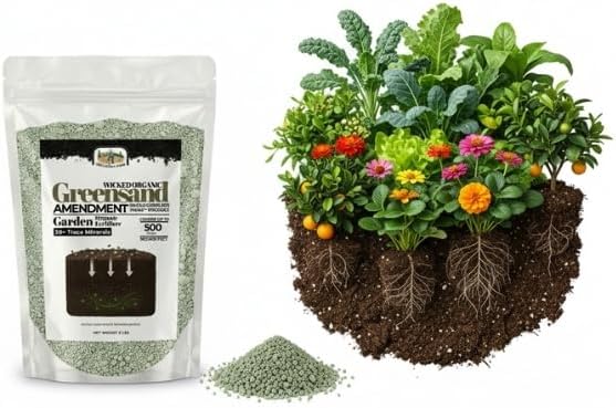 Old Cobblers Farm Greensand Fertilizer Soil - Lawns, Gardens, Trees, Shrubs, Container Plants - Organic, Sustainable Soil Improvement (5 lbs | 10 lbs | 15 lbs | 20 lbs) (20lbs)