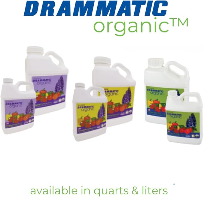 Drammatic® Organic™ Fertilizer w/Kelp 2-4-1, Hydrolyzed Liquid Fish Fertilizer for Vegetables, Flowers, and Fruits, 1 Quart (32 Ounces), OMRI Listed