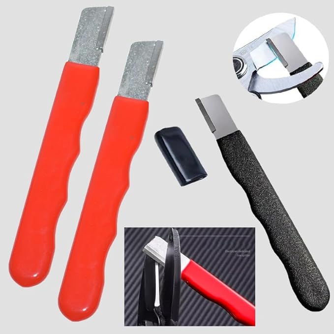 4 Pack Pruning Shears Blade Sharpener Mini Portable Quick Edge Sharpening Carbide Knife Sharpeners for Garden Tool Trimming Knives Cutter Scissor Axe Clipper Pruners Kitchen Garage Outdoor