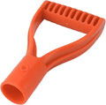 Fdit Gardening Shovels,Spade Handle Plastic 32mm Inner Diameter D Grip Handle Shovel Handle Replacement for Snow Shovel Digging Raking (Orange)