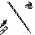 1-1/4"×24" Professional Auger Drill Bit for Wood with Quick Change 1/2" Hex Shank- 3-Cutter Design with Dual-Flute for Fast Chip Removal, Fits Hardwood, Softwood, PVC, Drywall & Tree Stumps