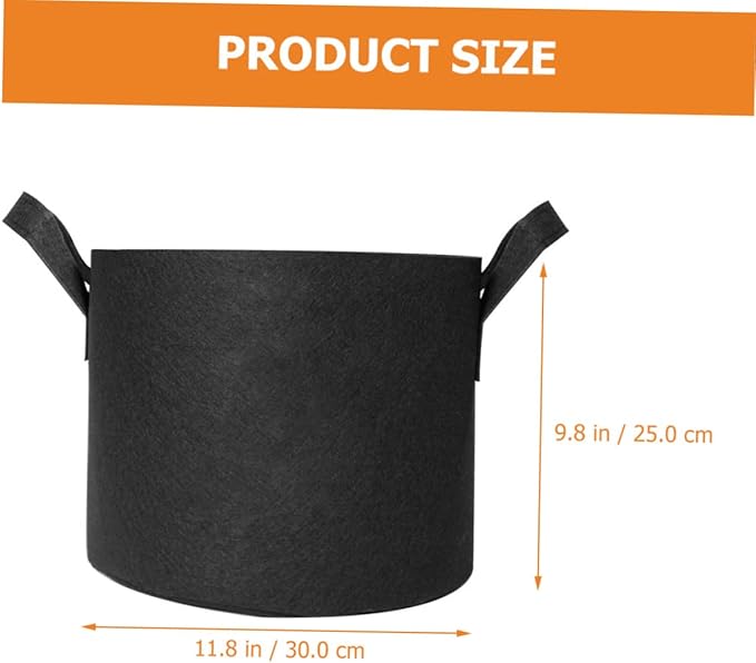 BESPORTBLE 5pcs Non-Woven Planting Bags Breathable Nursery Pouches for Vegetables and Flowers Reusable Garden Grow Bags Excellent Airflow for Balconies and Yards