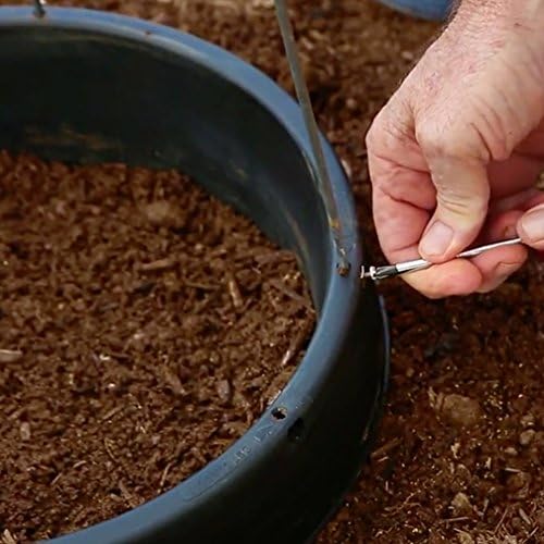 3-Pack 15" Planting Rings – Smart Water-Saving Tomato & Vegetable Support System, Anchors Tomato Cages, Prevents Tipping, Deep-Root Irrigation Basin (2-Gallon), – Tomato Cages Not Included.