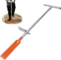 Dibble Bar Planting Tool with Foot Pedal, Sturdy Construction Tree Planting Bar with Stainless Steel Pole, T-Handle Dibbler Gardening Tool Digging Bar Long Flat