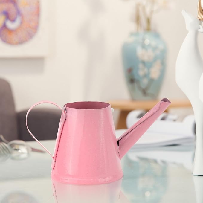 Healifty Mini Kettle Ornaments Set of 18 Small Metal Simulation Watering Cans for Mini House Decor Garden Desk Accessories Party Favors