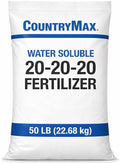 CountryMax 20-20-20 All Purpose Fertilizer 50 lb – Water Soluble Balanced NPK Plant Food for Lawn, Garden, Vegetables, Flowers & Indoor Plants
