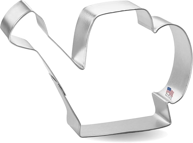 Watering Can Cookie Cutter 4.25 Inch - Made in the USA – Foose Cookie Cutters Tin Plated Steel Watering Can Cookie Mold