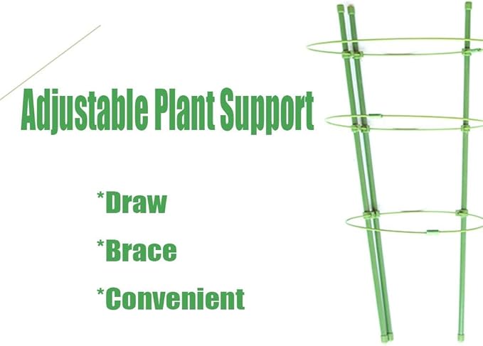 3 Pack Tomato Cage Plant Support Climbing Plant Support for Garden Plants Supports 18 inches Small Tomatos Cages Trellis with Adjustable Rings Garden Pots Tomato Trellis Rings for Climbing Plants