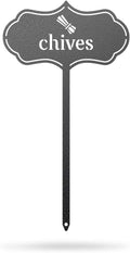 RealSteel - Seed & Plant Markers - Indoor/Outdoor Herb Garden Stakes - Elegant Fruit/Vegetable Seed Labels - Durable Plant Tags for Pots - Classy Design for Farmhouse/Greenhouse (Chives)