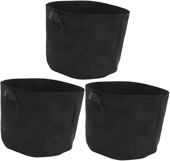 UPKOCH 3pcs 7 Gallon Non-Woven Plant Growing Bags with Handles, Thickened Round Fabric Nursery Planters for Vegetable and Flower Gardening, Breathable Seedling Pots for Garden Plant