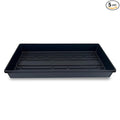 Living Whole Foods 5 Pack of Durable Black Plastic Growing Trays (Without Drain Holes) 21" X 11" X 2" - Flowers, Seedlings, Plants, Wheatgrass, Microgreens & More