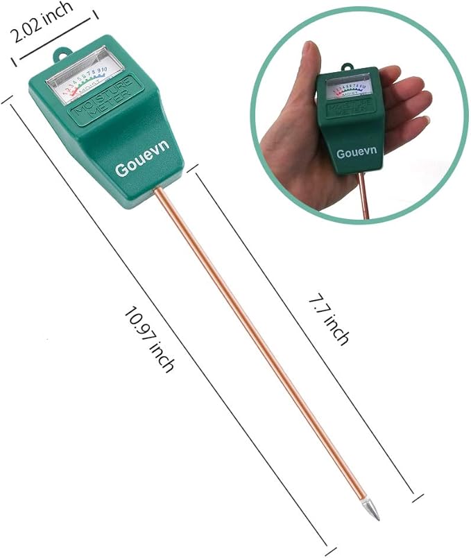 Soil Moisture Meter, Plant Moisture Meter Indoor & Outdoor, Hygrometer Moisture Sensor Soil Test Kit Plant Water Meter for Garden, Farm, Lawn (No Battery Needed)