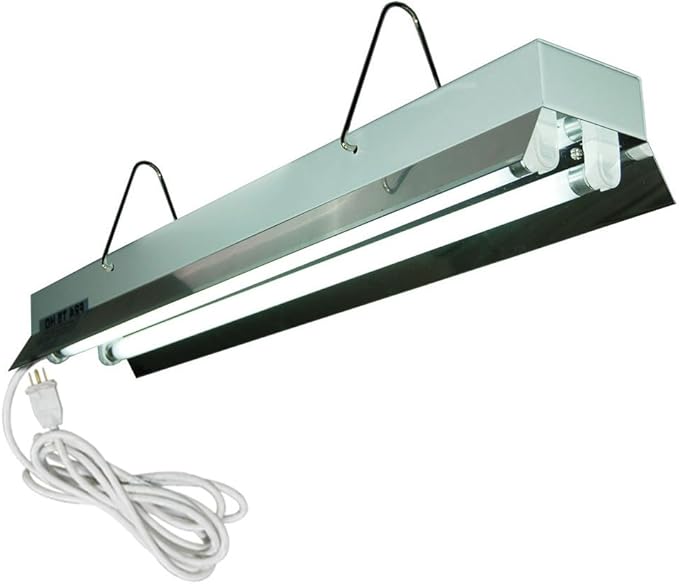 HTG Supply Seed Station Complete Seed Starter Kit with T5 Grow Light, Metal Light Stand, Heat Mat, 7" Humidity Dome, Floating Tray & Seed Plugs for Seed Germination & Seedling Propagation