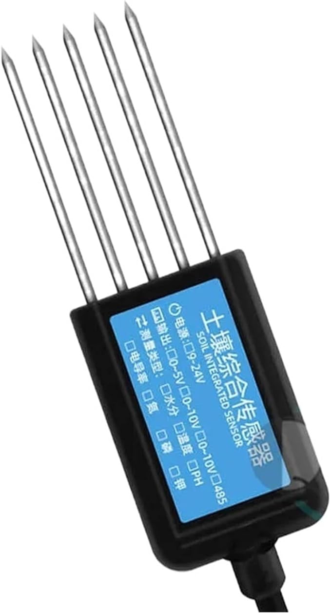 RS485 7 in 1 Soil Integrated Transmitter Temperature Humidity EC npk ph Soil Sensor(3 in 1 NPK Storage)